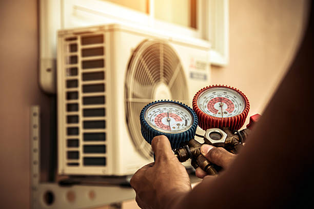 Professional Heat Pump Repair technician working in Montebello, CA